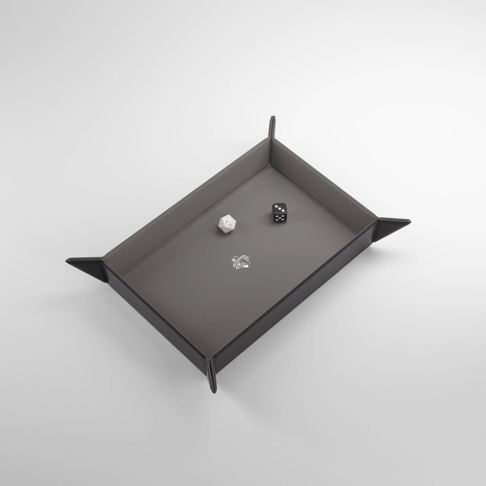 Gamegenic - Magnetic Dice Tray Rectangular - Black/Gray