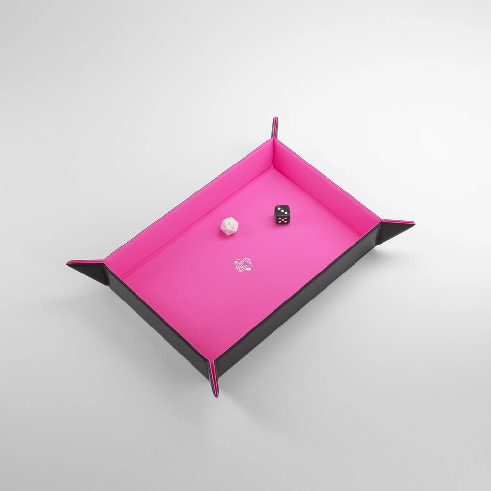 Gamegenic - Magnetic Dice Tray Rectangular - Black/Pink