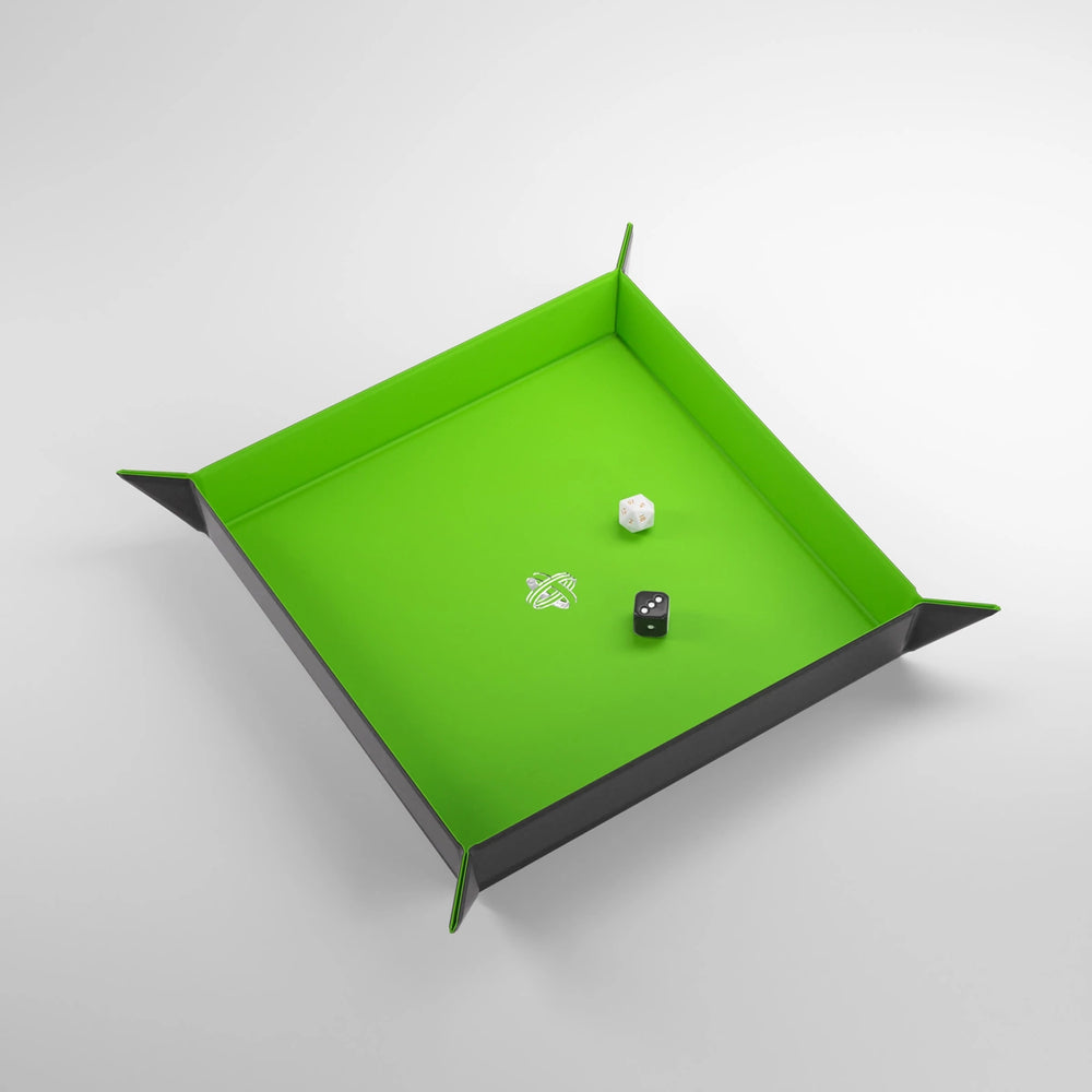 Gamegenic - Magnetic Dice Tray Square - Black/Green