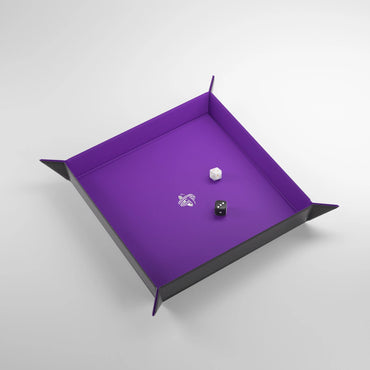 Gamegenic - Magnetic Dice Tray Square - Black/Purple