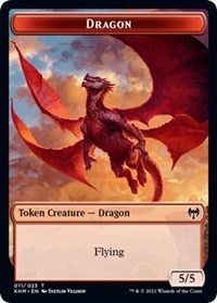 teferi mtg cards Dragon // Thopter Double-Sided Token [Kaldheim Commander Tokens]