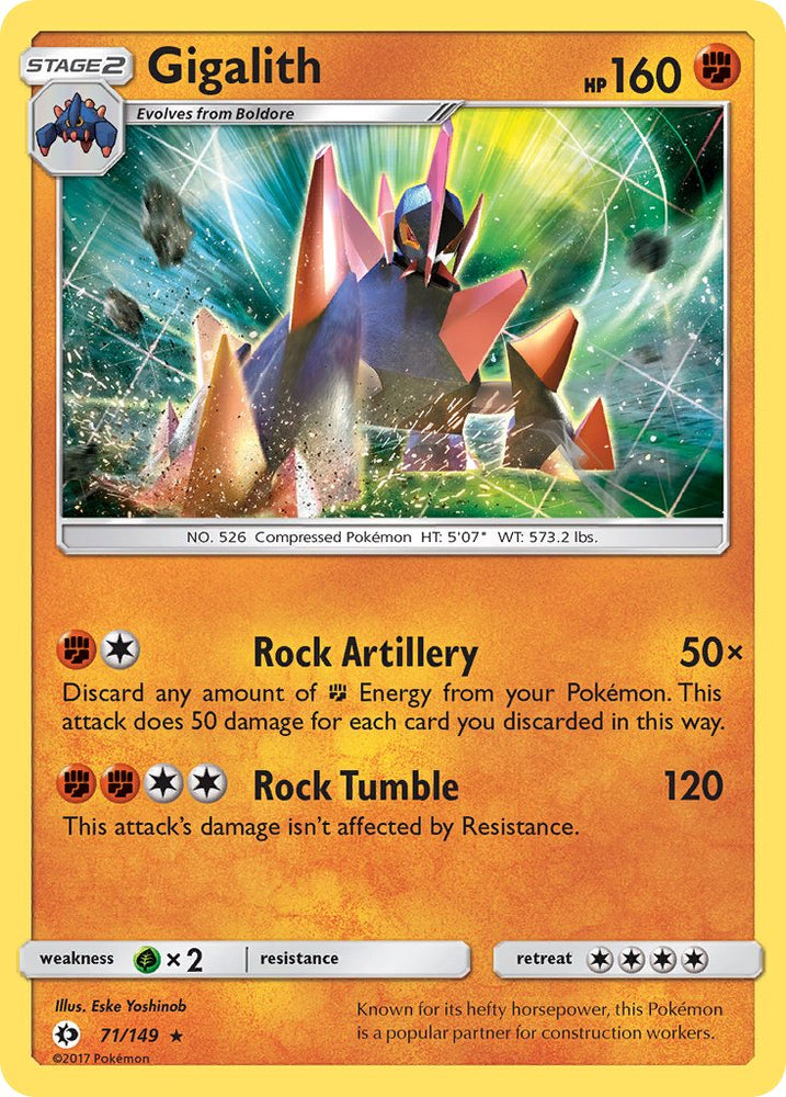 Gigalith (71/149) (Cosmos Holo) (Blister Exclusive) [Sun & Moon: Base Gigalith (71/149) (Cosmos Holo) (Blister Exclusive) [Sun & Moon: Base