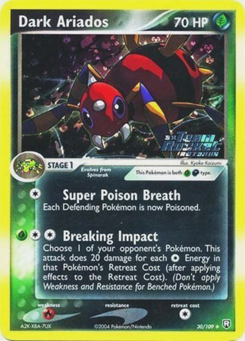 ariados pokemon card value Dark Ariados (30/109) (Stamped) [EX: Team Rocket Returns]