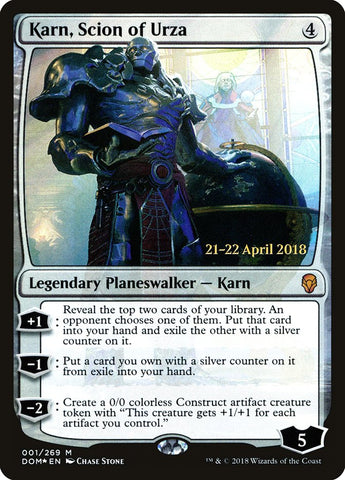 Karn, Scion of Urza [Dominaria Prerelease Promos]