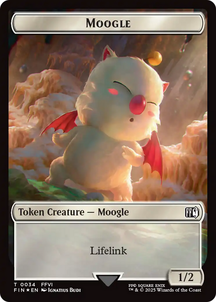 Moogle (0034) // Treasure (0036) Double-Sided Token (Surge Foil) [FINAL FANTASY Tokens]