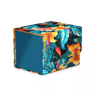 ULTIMATE GUARD - DECK CASE SIDEWINDER 100+ FLORAL - TULUM BLUE