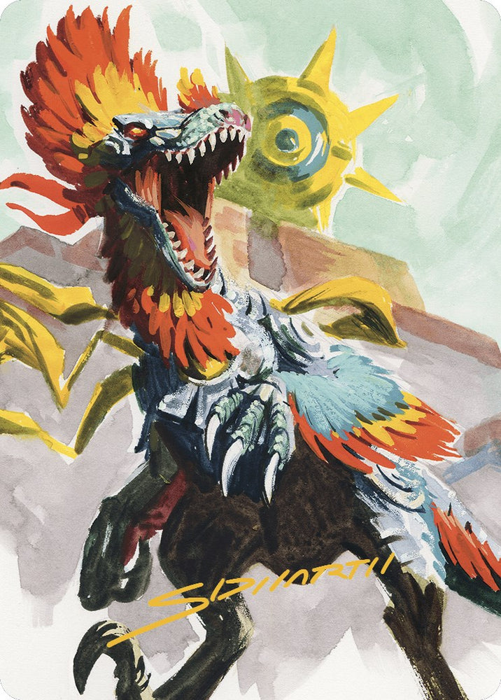 mtg lost caverns of ixalan art cards Pantlaza, Sun-Favored Art Card (Gold-Stamped Signature) [The Lost Cave