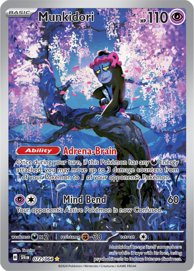Pokemon: Munkidori 072/064 - Shrouded Fable Near Mint Pokemon: Munkidori 072/064 - Shrouded Fable Near Mint