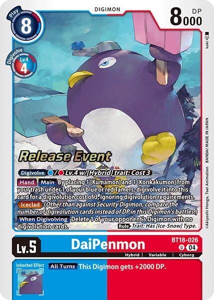 DaiPenmon [BT18-026] [Release Special Booster Ver.2.0 Promos]
