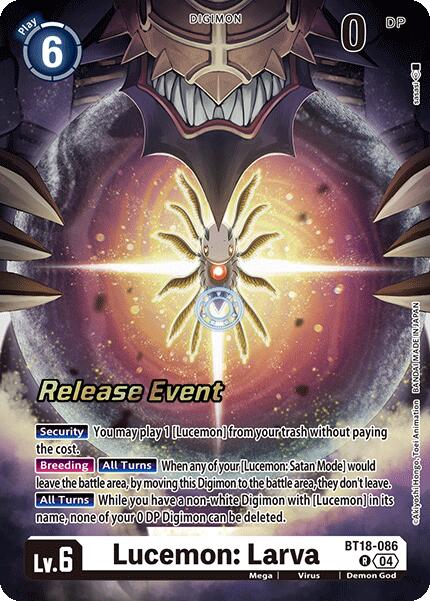 Lucemon: Larva [BT18-086] [Release Special Booster Ver.2.0 Promos]