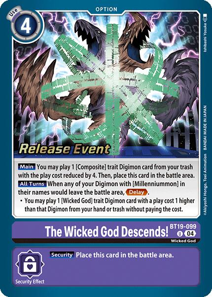 The Wicked God Descends! [BT19-099] [Release Special Booster Ver.2.0 Promos]