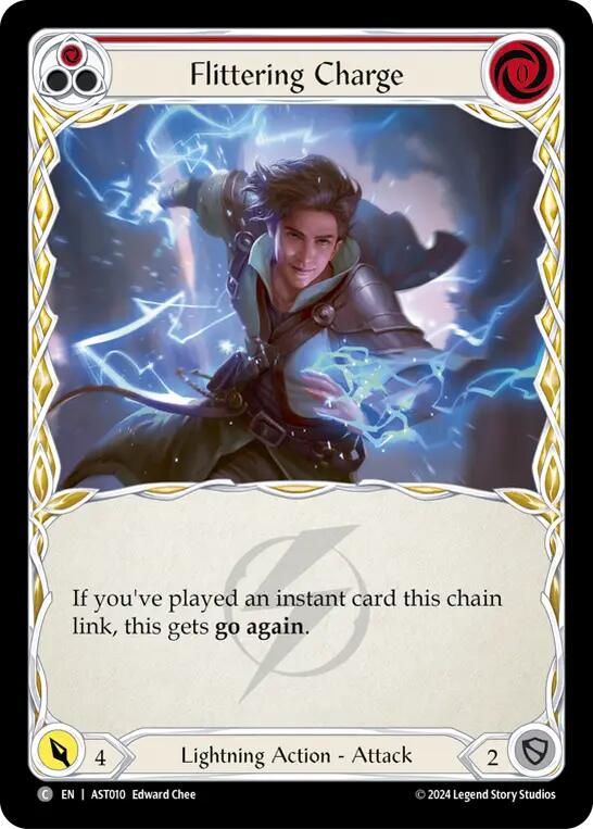 Flittering Charge (Red) [AST010] (Armory Deck: Aurora)