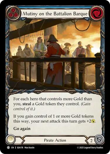 Mutiny on the Battalion Barque [SEA176] (High Seas)  Rainbow Foil