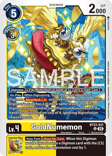 GoldNumemon [BT22-031] [Cyber Eden]