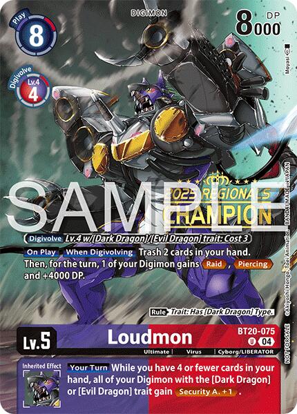 Loudmon [BT20-075] (Regionals 25-26 Season 2 Champion) [Release Special Booster Ver.2.0]