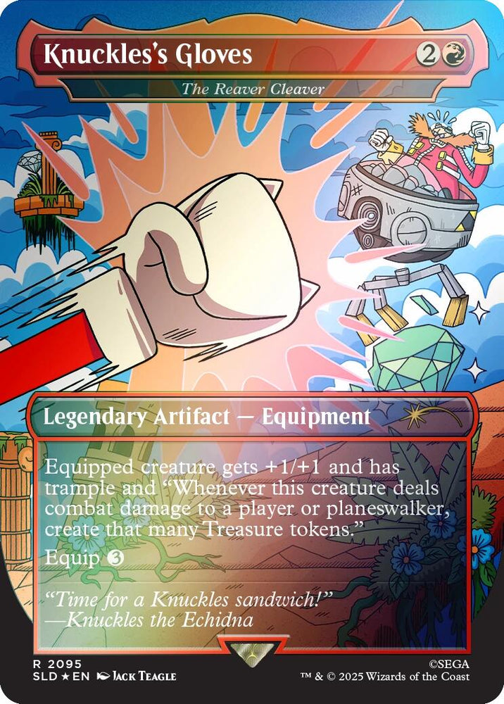 Knuckles's Gloves - The Reaver Cleaver (Rainbow Foil) [Secret Lair Drop Series]