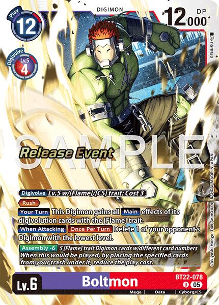 Boltmon [BT22-078] [Cyber Eden Release Event Cards]