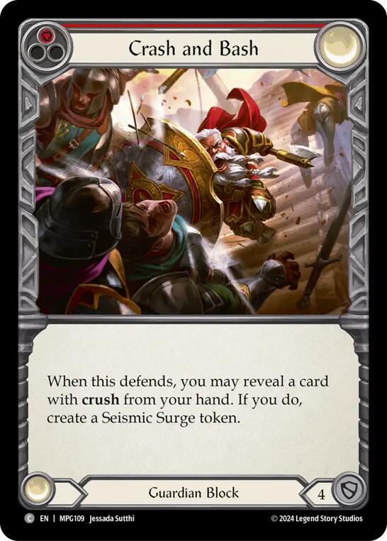 Crash and Bash (Red) [MPG109] (Mastery Pack Guardian)  Rainbow Foil