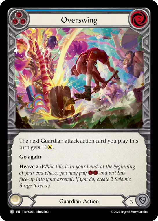 Overswing (Blue) [MPG093] (Mastery Pack Guardian)  Rainbow Foil