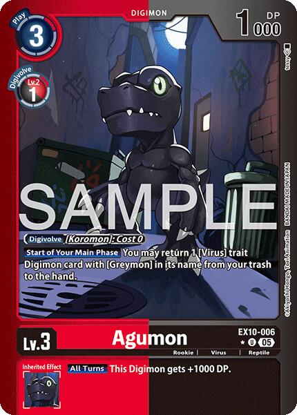Agumon [EX10-006] (Limited Foil) [Sinister Order]