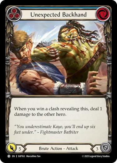 Unexpected Backhand (Blue) [SUP163] (Super Slam)  Rainbow Foil