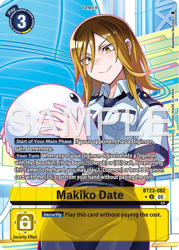 Makiko Date [BT23-082] (Alternate Art) [Hackers' Slumber]