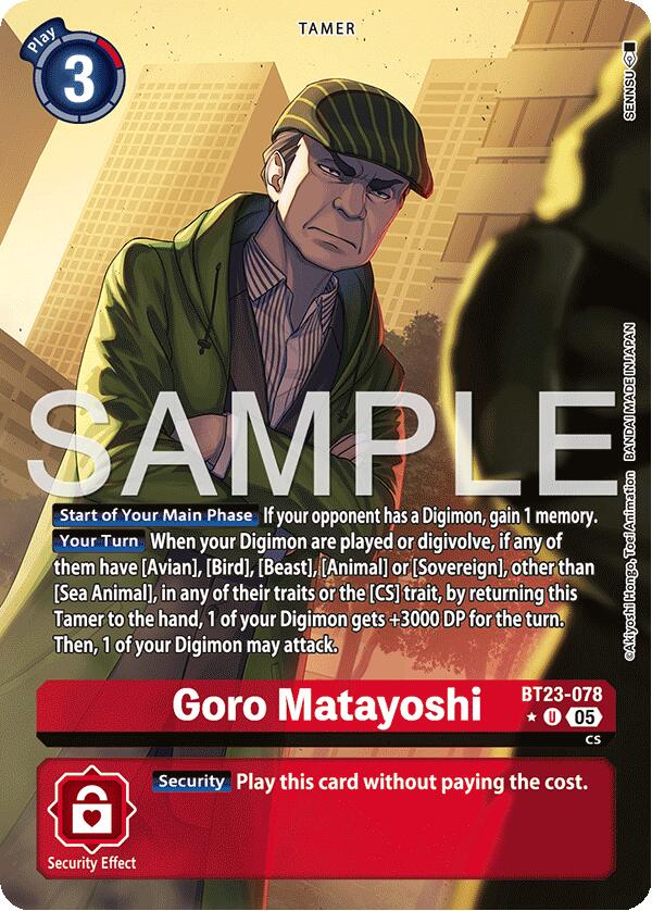 Goro Matayoshi [BT23-078] (Alternate Art) [Hackers' Slumber]