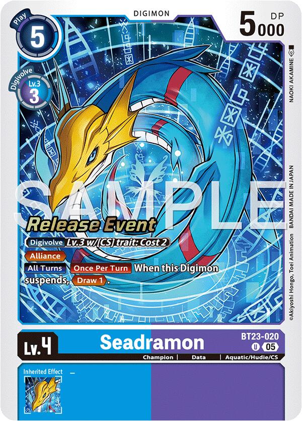 Seadramon [BT23-020] [Hackers' Slumber Release Event Cards]