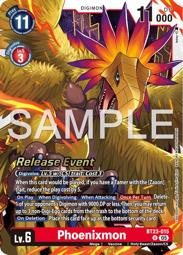 Phoenixmon [BT23-015] [Hackers' Slumber Release Event Cards]