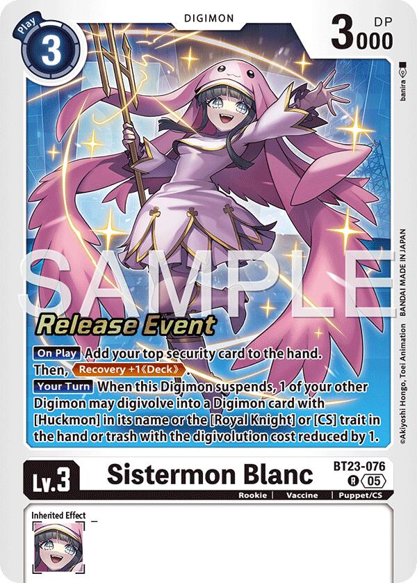 Sistermon Blanc [BT23-076] [Hackers' Slumber Release Event Cards]