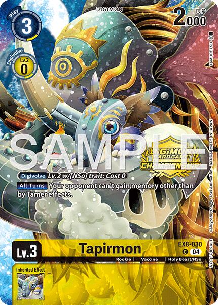 Tapirmon [EX8-030] (Championship 25-26 Season 2 Tamers Pack) [Chain of Liberation]