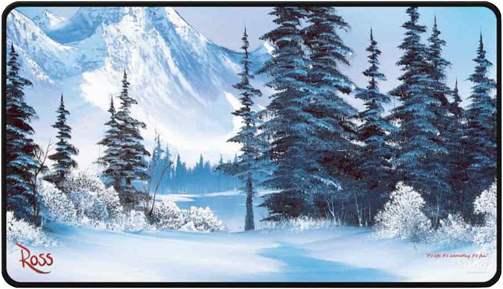 Ultra PRO: Black-Stitched Playmat - Bob Ross (Winter Paradise)