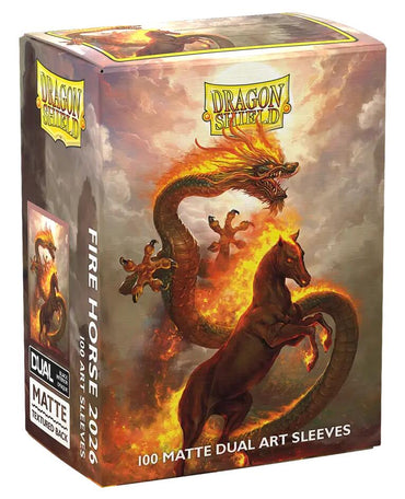 Dragon Shield: Standard 100ct Brushed Art Sleeves - Lunar New Year Fire Horse (2026)