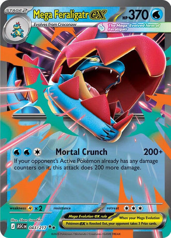 Mega Feraligatr ex (043/217) [Mega Evolution: Ascended Heroes]