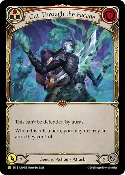 Cut Through The Facade (Red) (Gold) [ANQ013] (Compendium of Rathe - Antiquity Pack)  Rainbow Foil