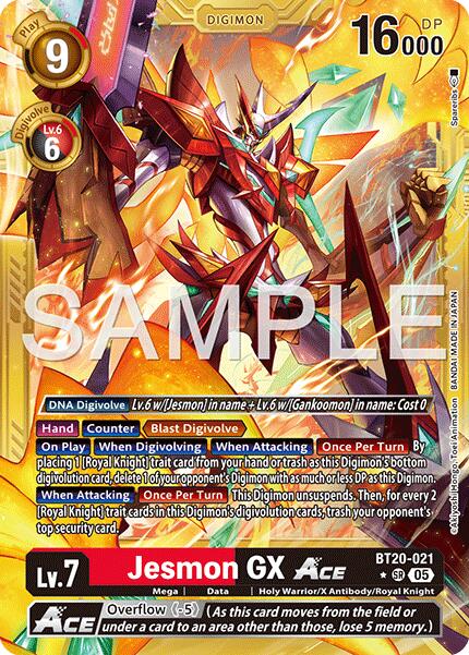Jesmon GX ACE [BT20-021] (Gold Border) [Advanced Booster Digimon Generation]