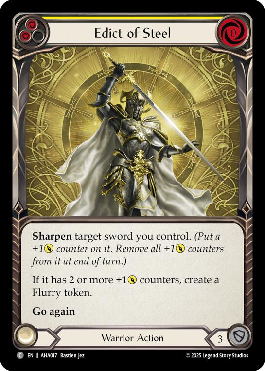 Edict Of Steel (Yellow) [AHA017] (Armory Deck Origins: Hala)