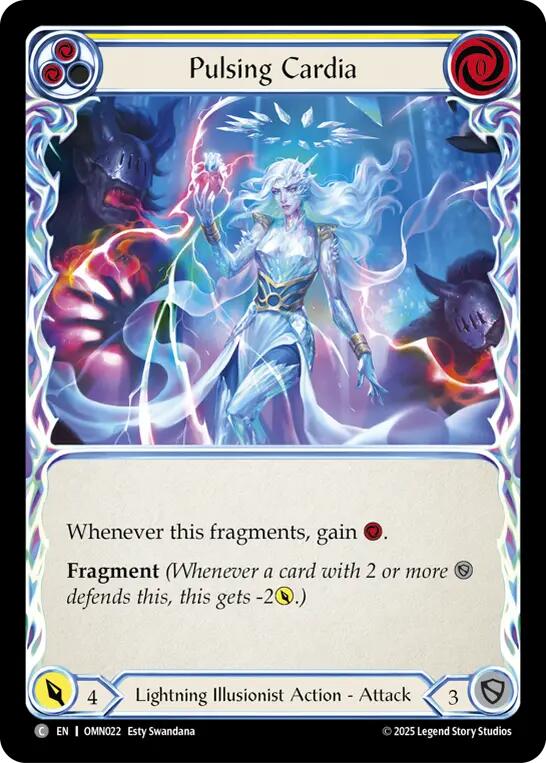 Pulsing Cardia (Yellow) [OMN022] (Omens of the Third Age)  Rainbow Foil