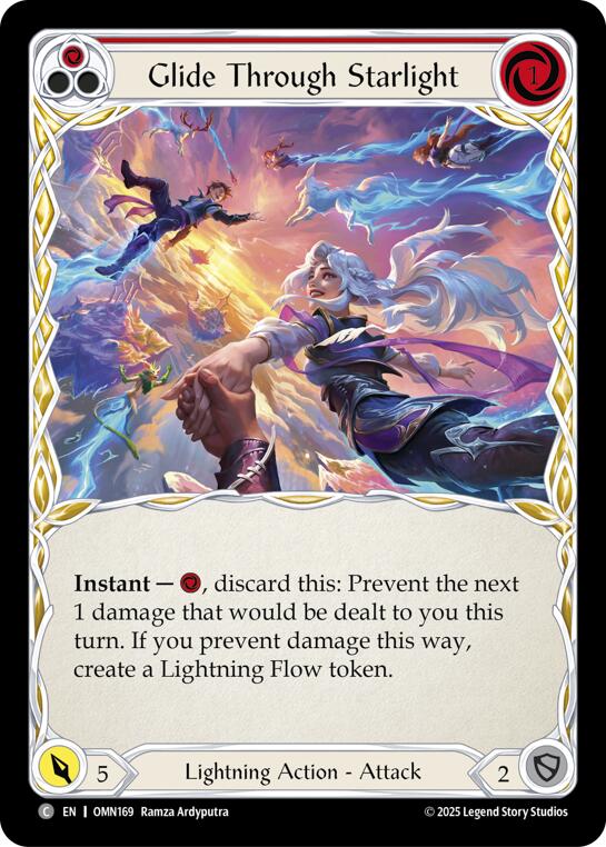 Glide Through Starlight (Red) [OMN169] (Omens of the Third Age)  Rainbow Foil