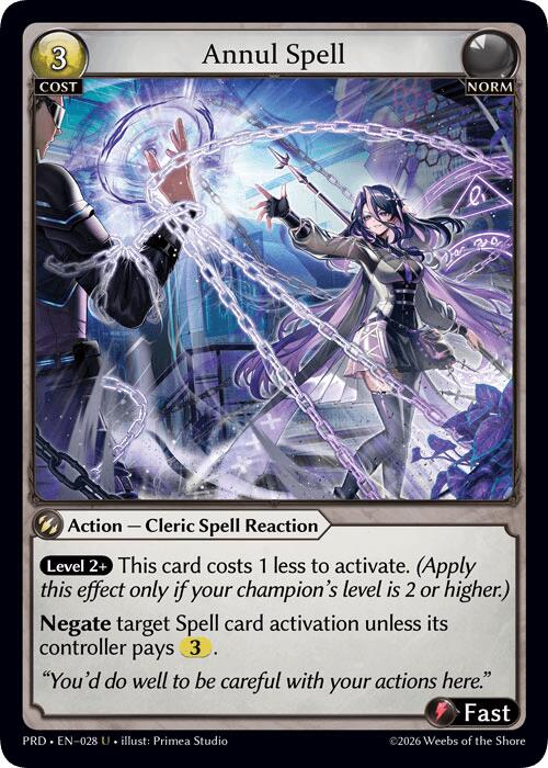Annul Spell (Interference Curio Foil) (28) [.asphodel/paradise]