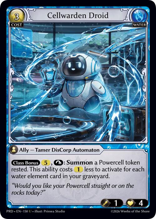 Cellwarden Droid (Interference Curio Foil) (150) [.asphodel/paradise]