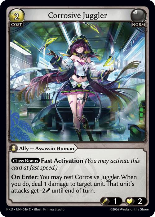 Corrosive Juggler (Interference Curio Foil) (46) [.asphodel/paradise]