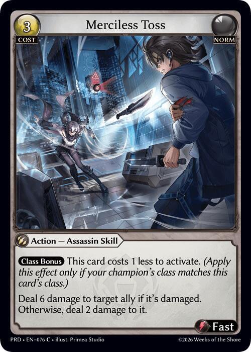 Merciless Toss (Interference Curio Foil) - .asphodel/paradise (PRD)