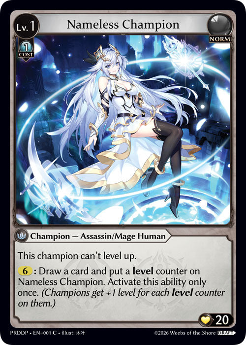 Nameless Champion (Assassin/Mage) (1) [.asphodel/paradise Draft Pack]