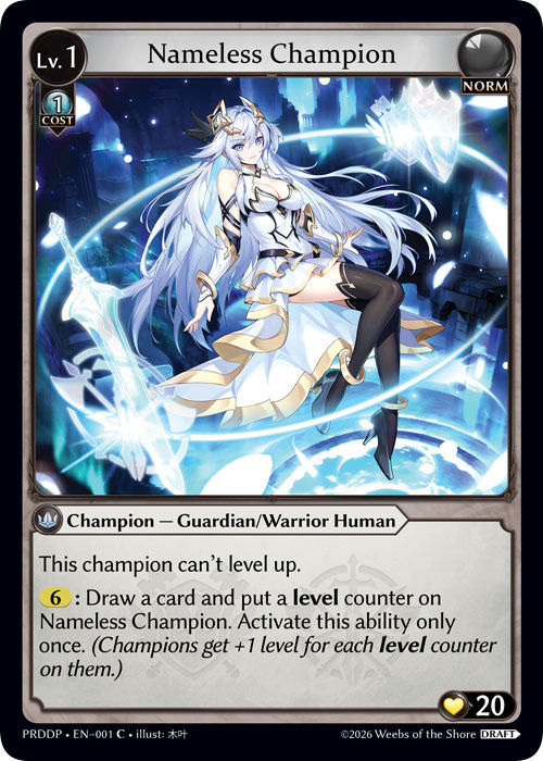 Nameless Champion (Guardian/Warrior) (1) [.asphodel/paradise Draft Pack]