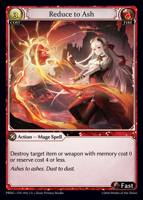 Reduce to Ash (16) [.asphodel/paradise Grimoire]