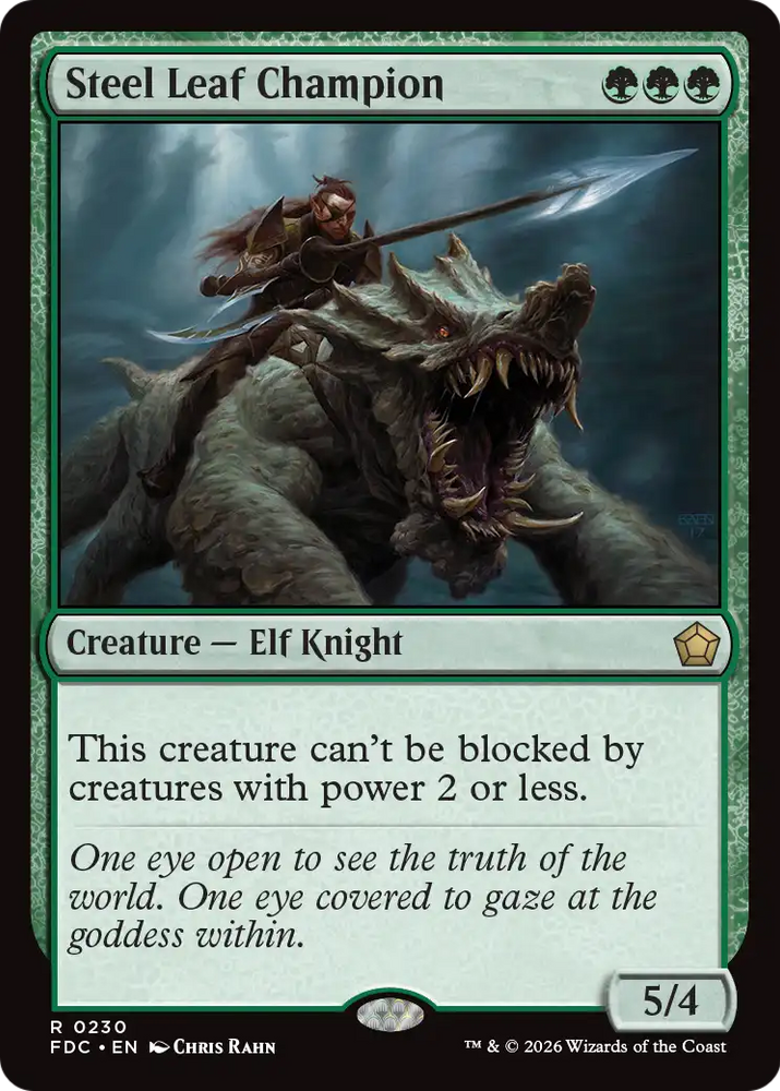 Steel Leaf Champion [Foundations Commander]