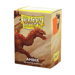 Dragon Shield: Standard 100ct Sleeves - Amber (Matte)