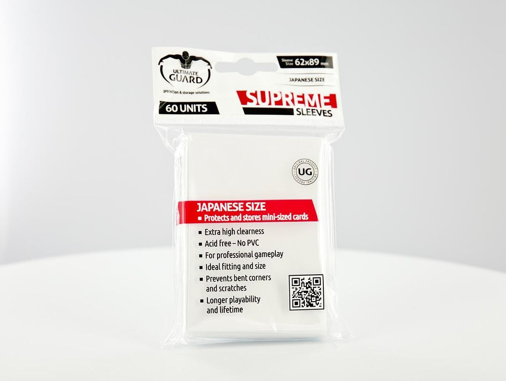 Ultimate Guard - SUPREME SLEEVES - JAPANESE SIZE -  white