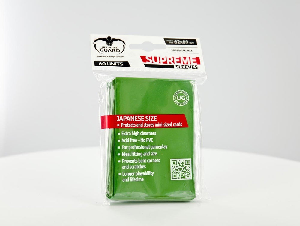 Ultimate Guard - SUPREME SLEEVES - JAPANESE SIZE -  green